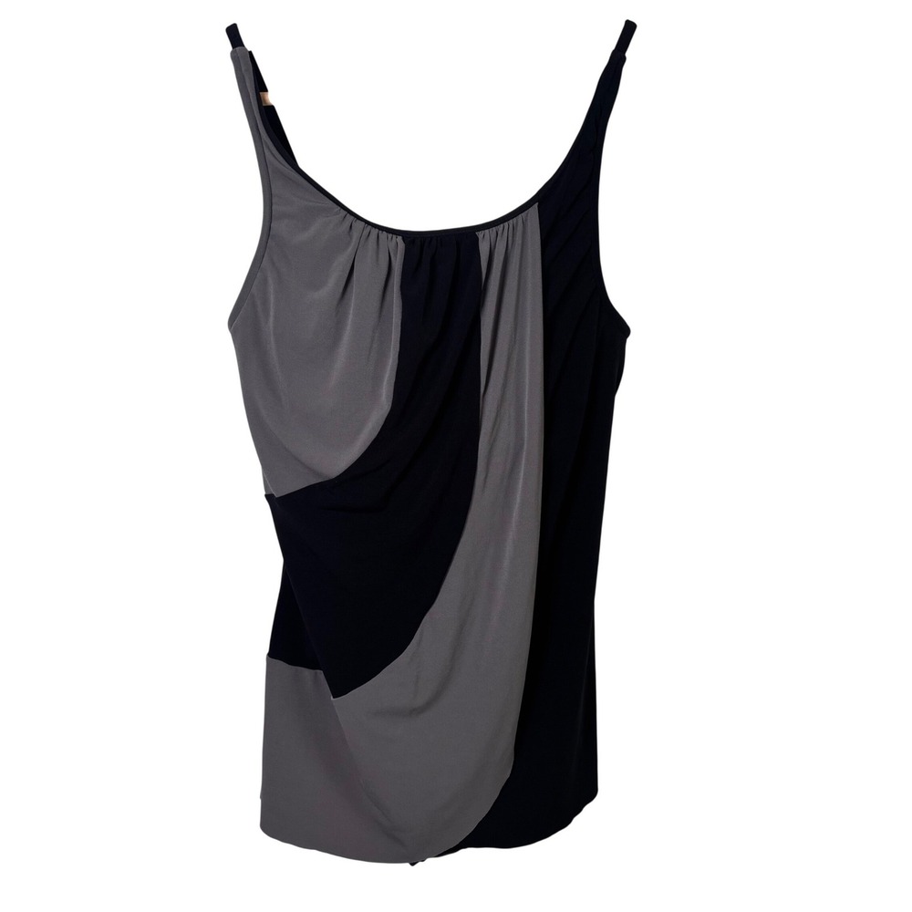 Magic Suit Womens Swimsuit Dress Sz 8 Black Gray Skirt One Piece